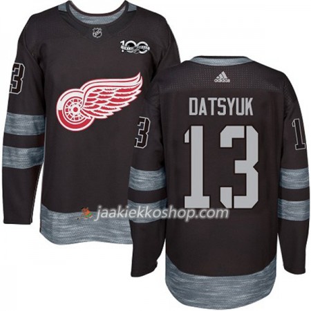 Miehille NHL Detroit Red Wings Pelipaita Pavel Datsyuk 13 1917-2017 100th Anniversary Adidas Musta Authentic